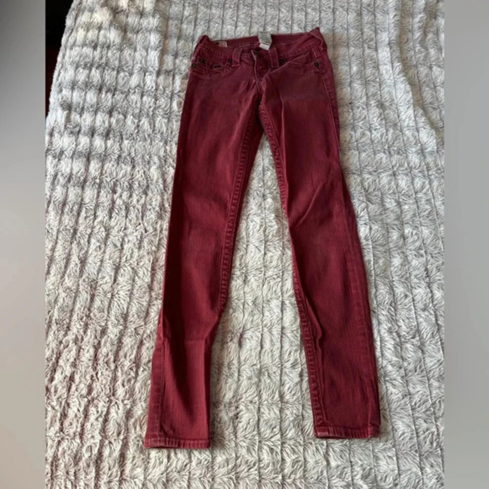 True Religion jeans 23/28 red skinny. Great shape